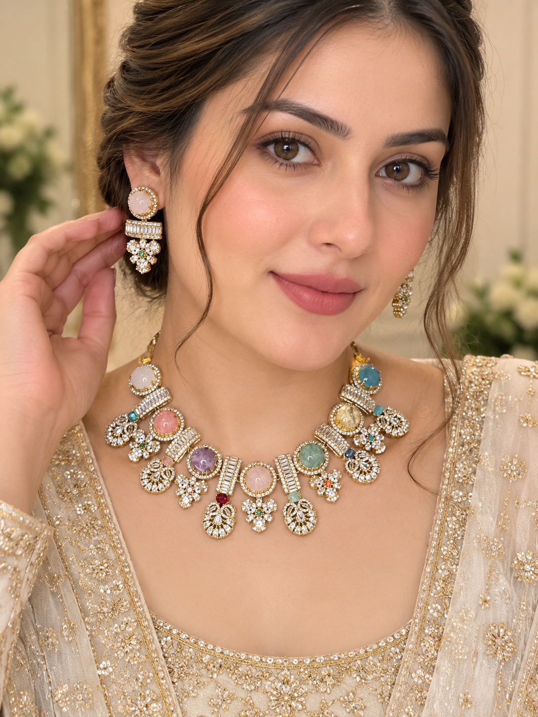 Sabyasachi multicolour necklace