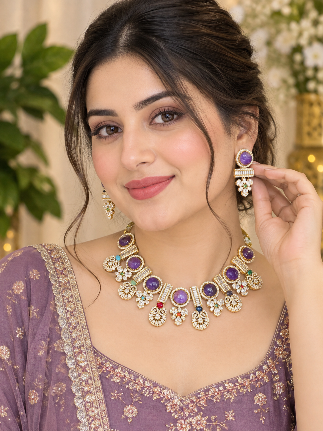 Sabyasachi multicolour necklace