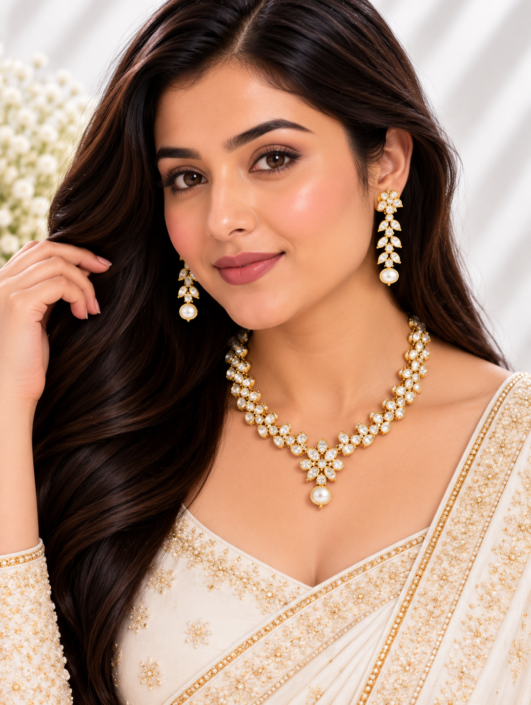 Floral kundan set