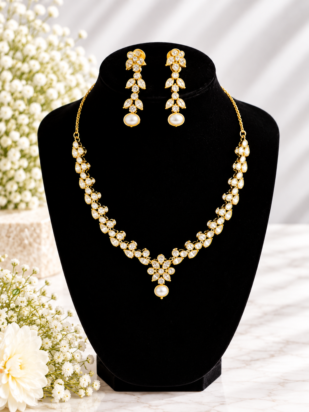 Floral kundan set