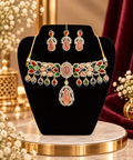 Multicolour polki chokar set