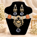 Premium enamel meenakari work with moissonnaite