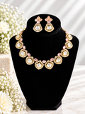Blush pink kundan necklace set
