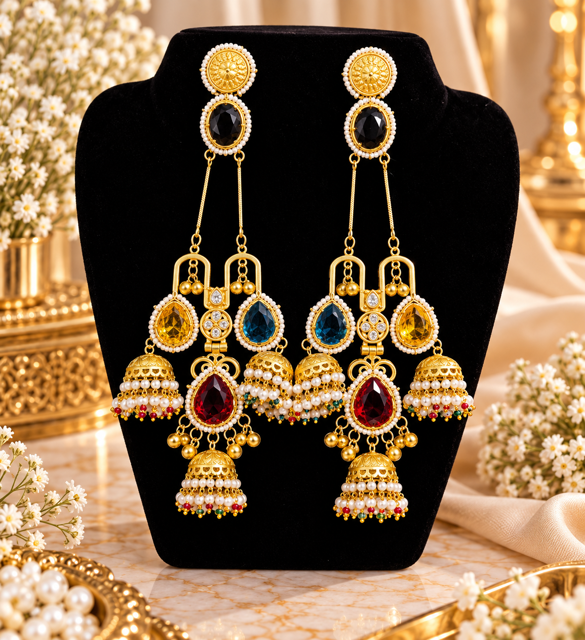 Premium kashmiri jhumka earrings