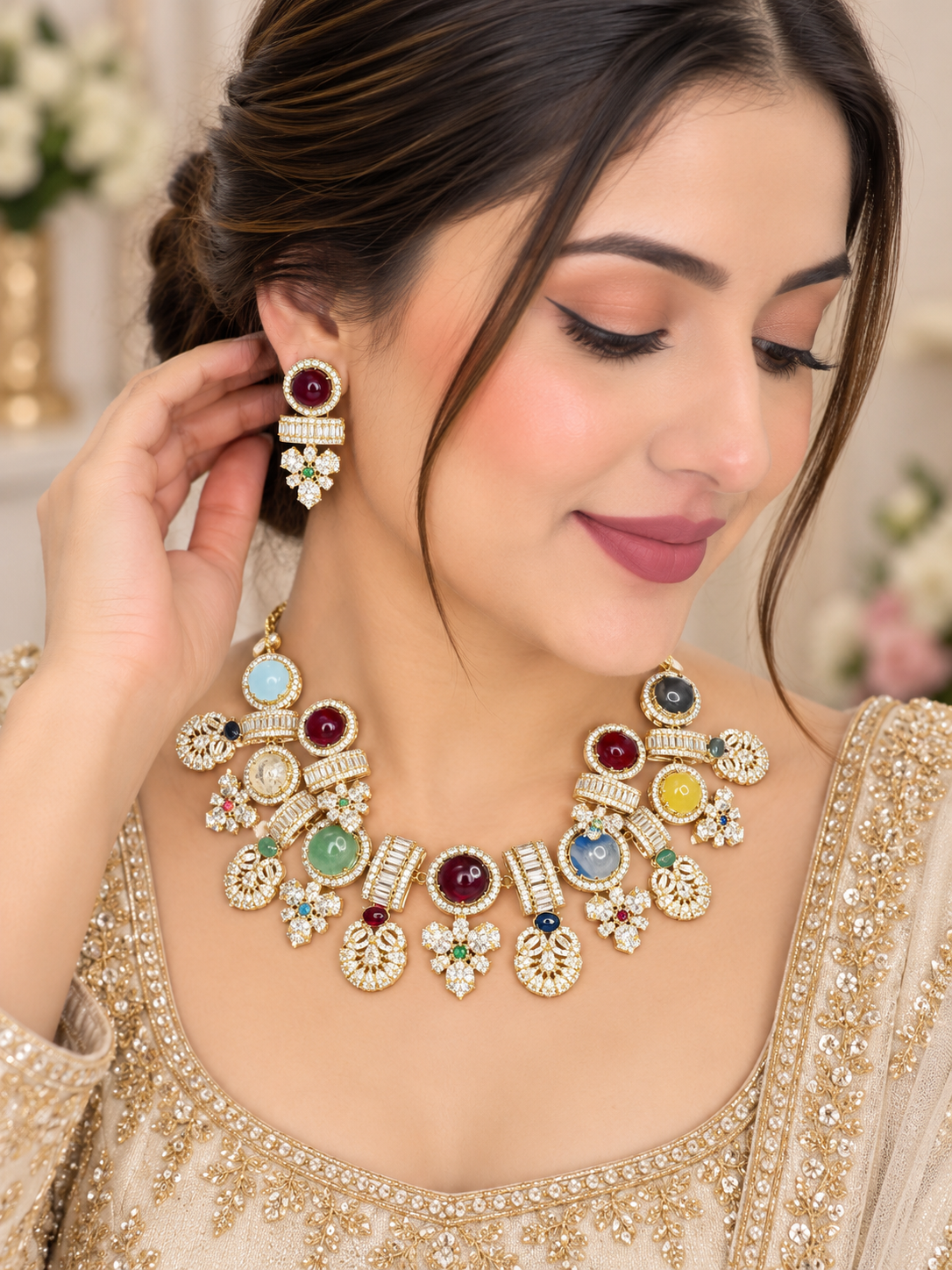 Sabyasachi multicolour necklace
