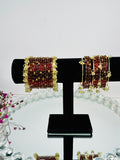 Maroon  glass bangles